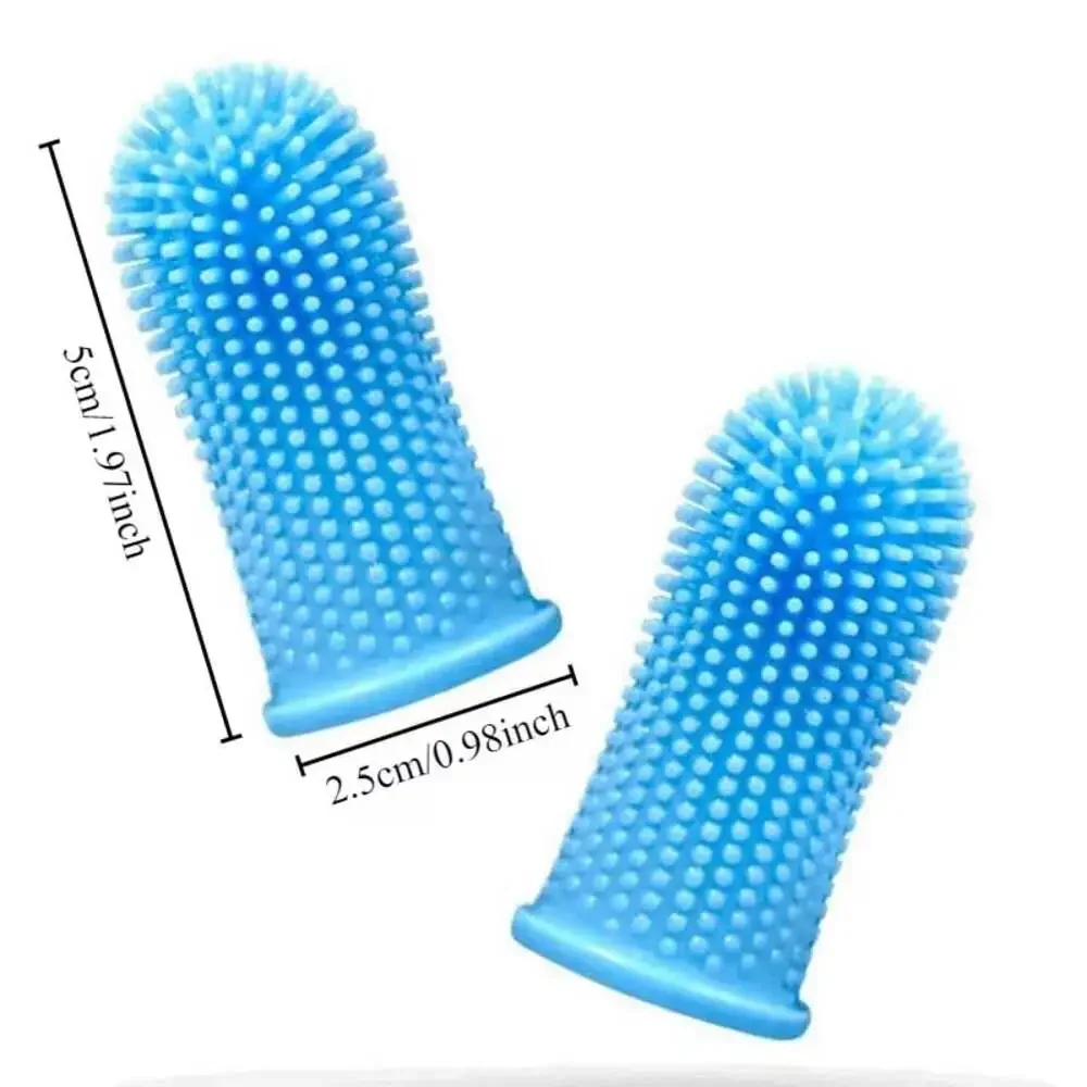 Dog Super Soft Pet Finger Toothbrush Teeth Cleaning Breath Care Nontoxic Silicon